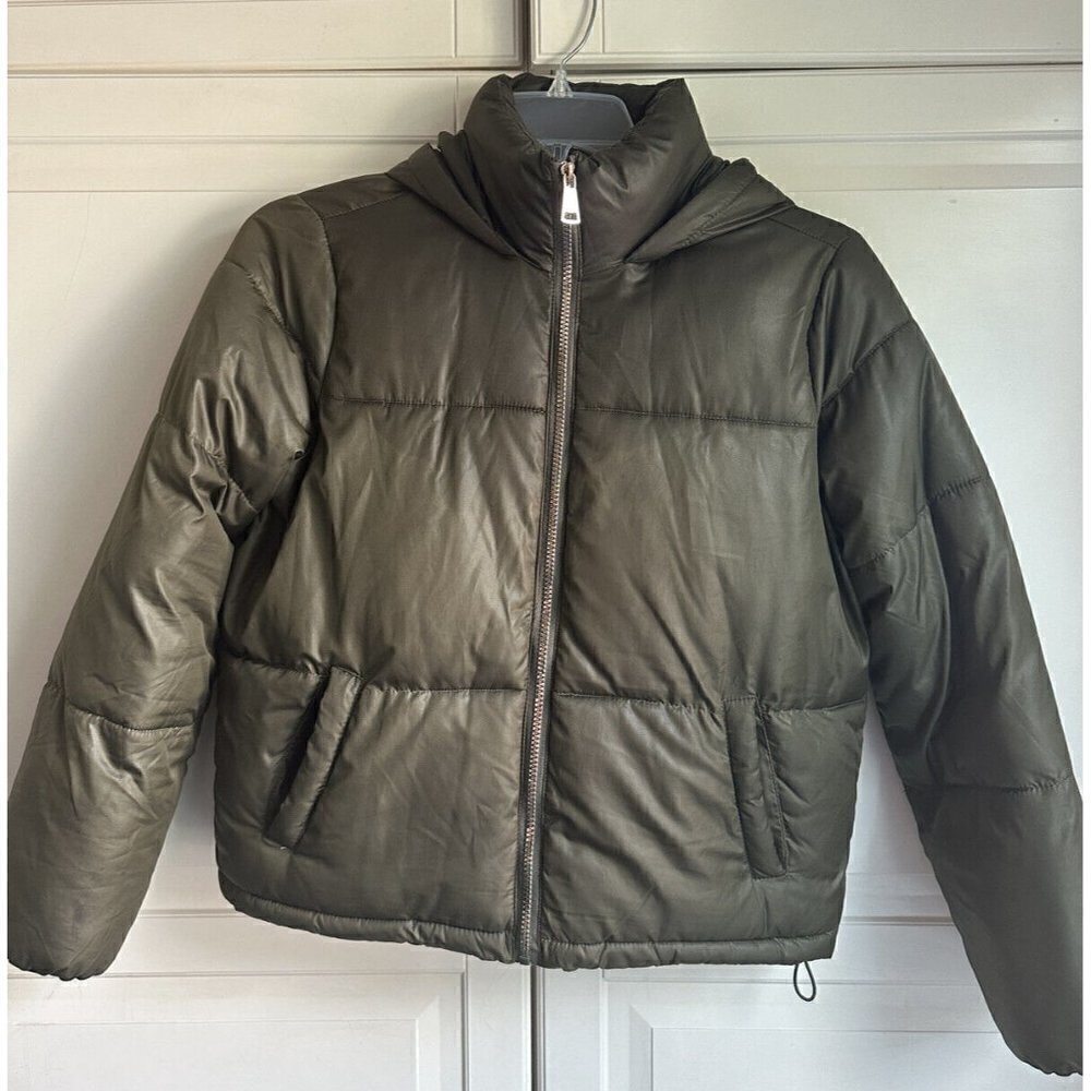 Ci Sono Los‎ Angeles Womens Medium Olive Green Puffer Jacket NYJK247 Coat